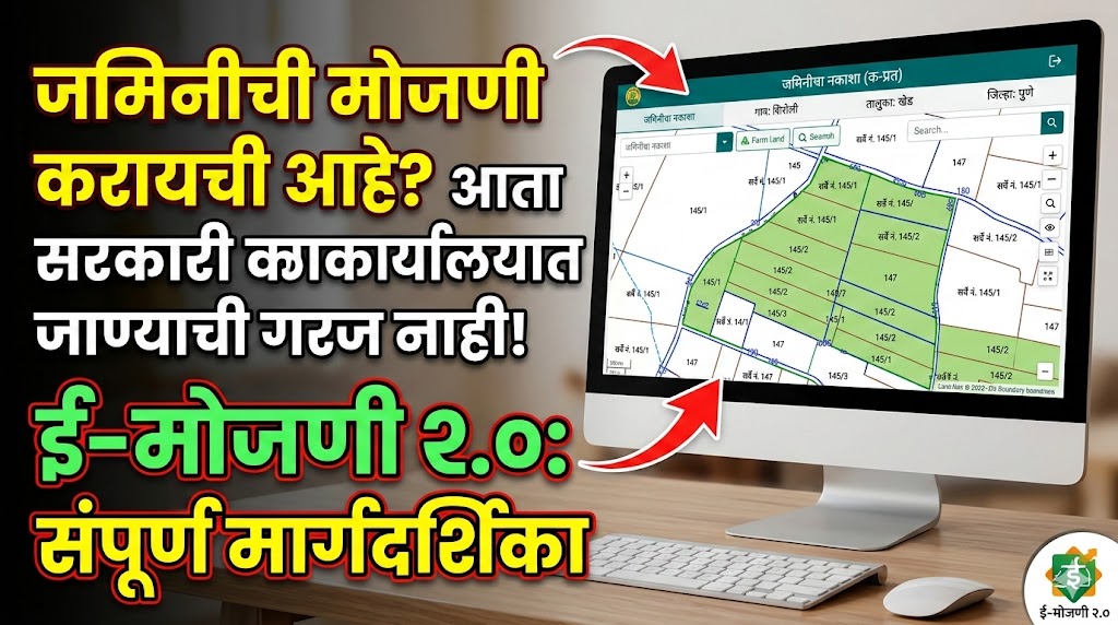 ई-मोजणी व्हर्जन २.० मार्गदर्शक (E-Mojani Version 2.0 Infographic)
